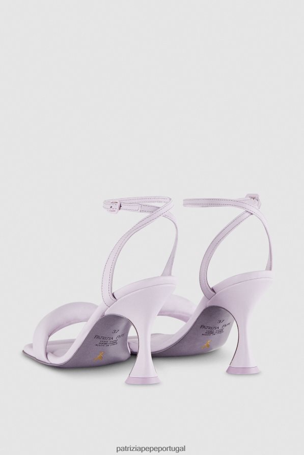 Patrizia Pepe mulheres sandálias quadradas monocromáticas lilás fresco calçados TX086V870