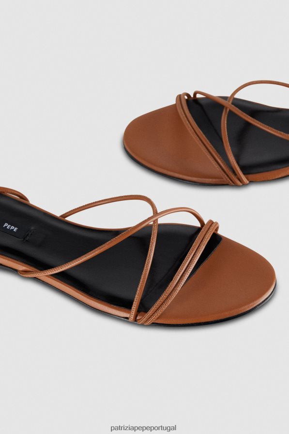 Patrizia Pepe mulheres sandálias rasteiras essenciais novo cuio calçados TX086V828