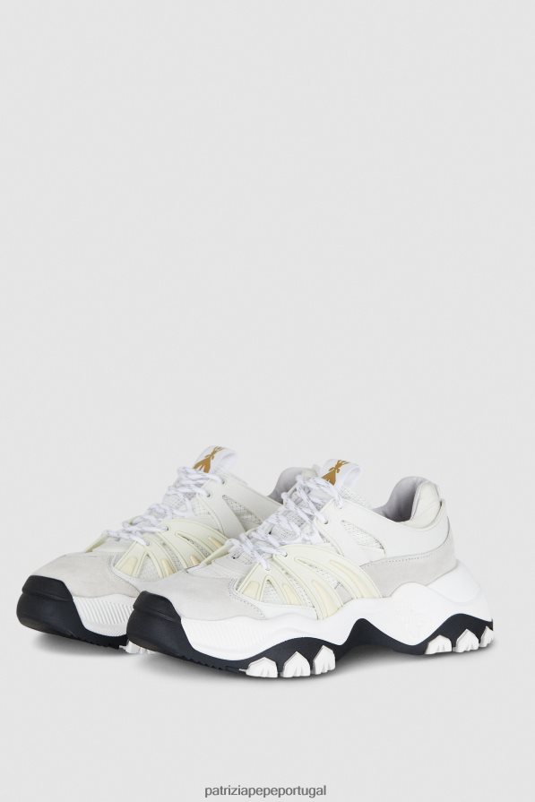 Patrizia Pepe mulheres tênis de corrida Branco preto calçados TX086V864