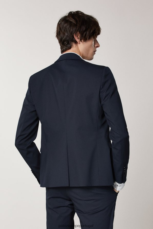 Patrizia Pepe homens blazer forrado em poliviscose marinha real vestuário TX086V1025
