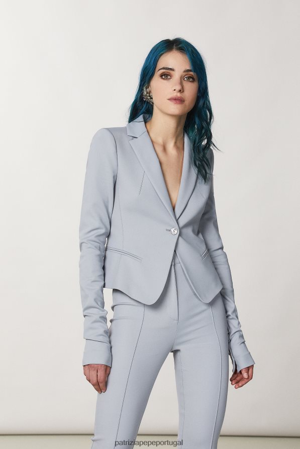 Patrizia Pepe mulheres Jaqueta com 1 botão lua cinza vestuário TX086V178