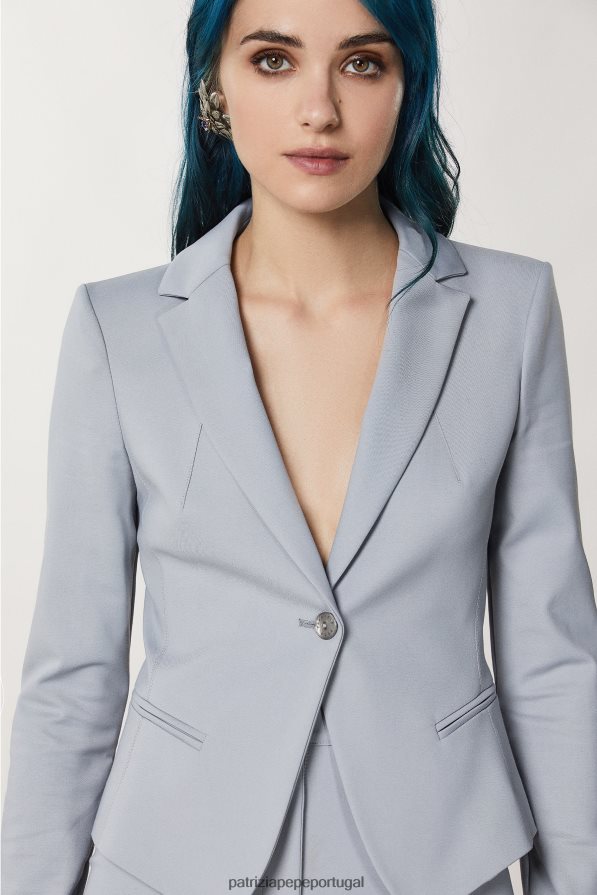 Patrizia Pepe mulheres Jaqueta com 1 botão lua cinza vestuário TX086V178