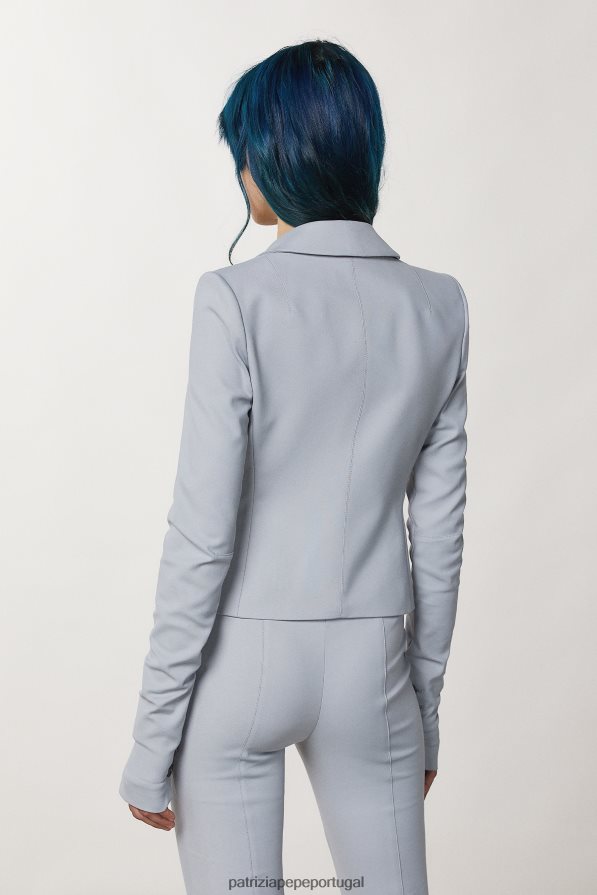 Patrizia Pepe mulheres Jaqueta com 1 botão lua cinza vestuário TX086V178