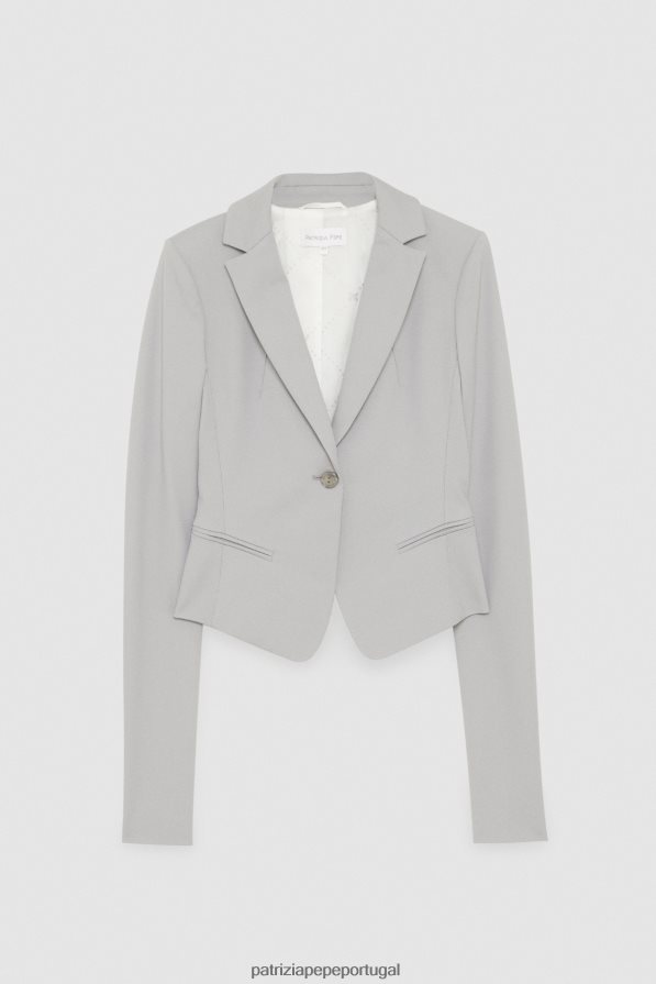 Patrizia Pepe mulheres Jaqueta com 1 botão lua cinza vestuário TX086V178