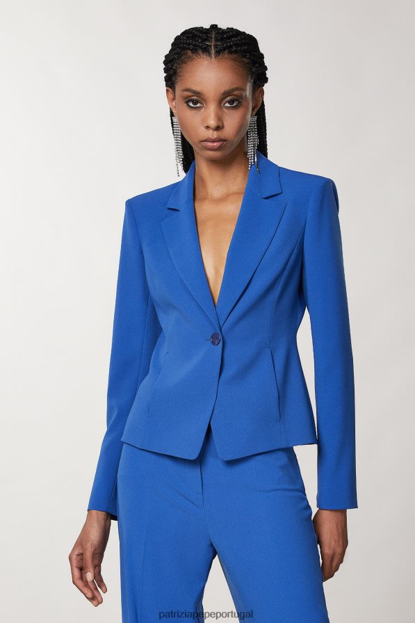 Patrizia Pepe mulheres blazer 1 botão azul glamouroso vestuário TX086V256