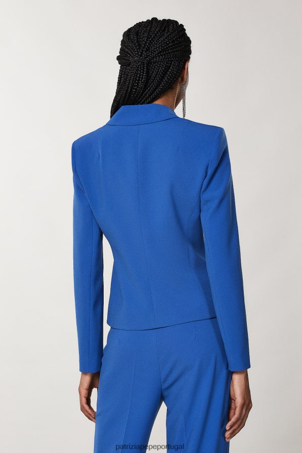 Patrizia Pepe mulheres blazer 1 botão azul glamouroso vestuário TX086V256