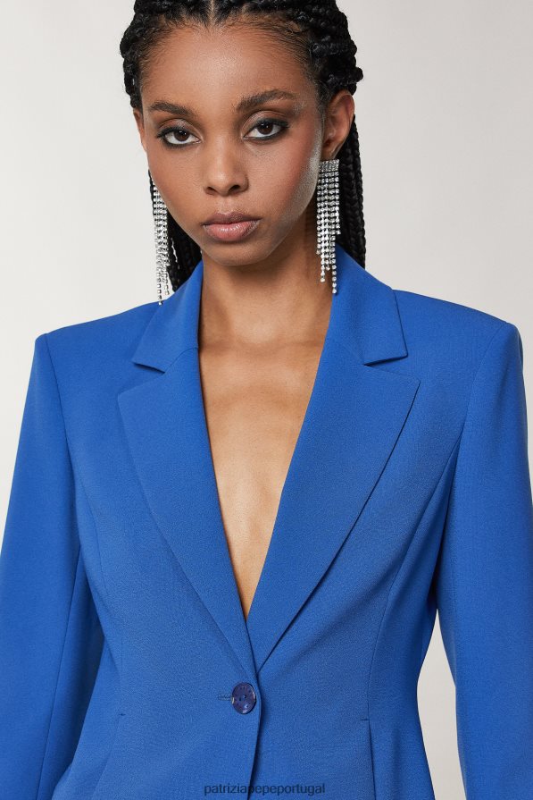 Patrizia Pepe mulheres blazer 1 botão azul glamouroso vestuário TX086V256