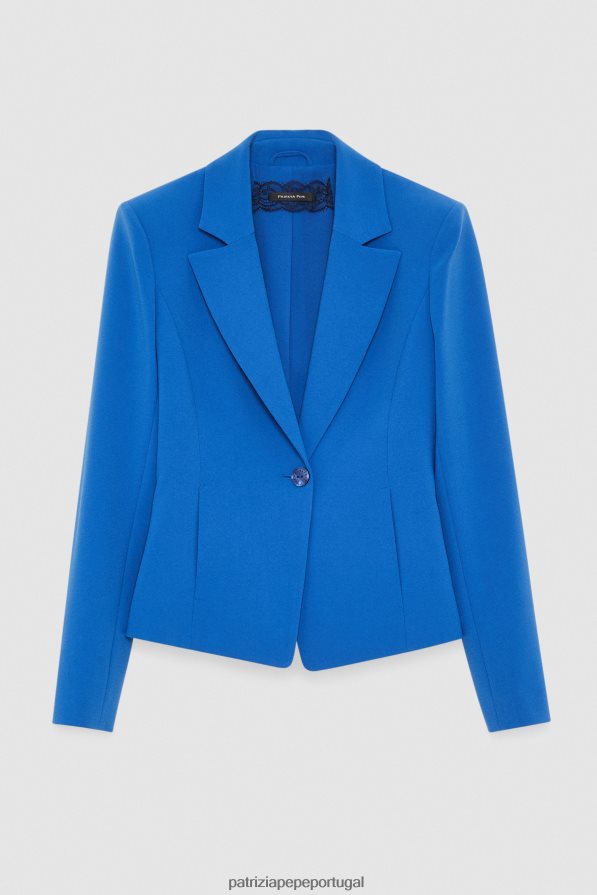 Patrizia Pepe mulheres blazer 1 botão azul glamouroso vestuário TX086V256