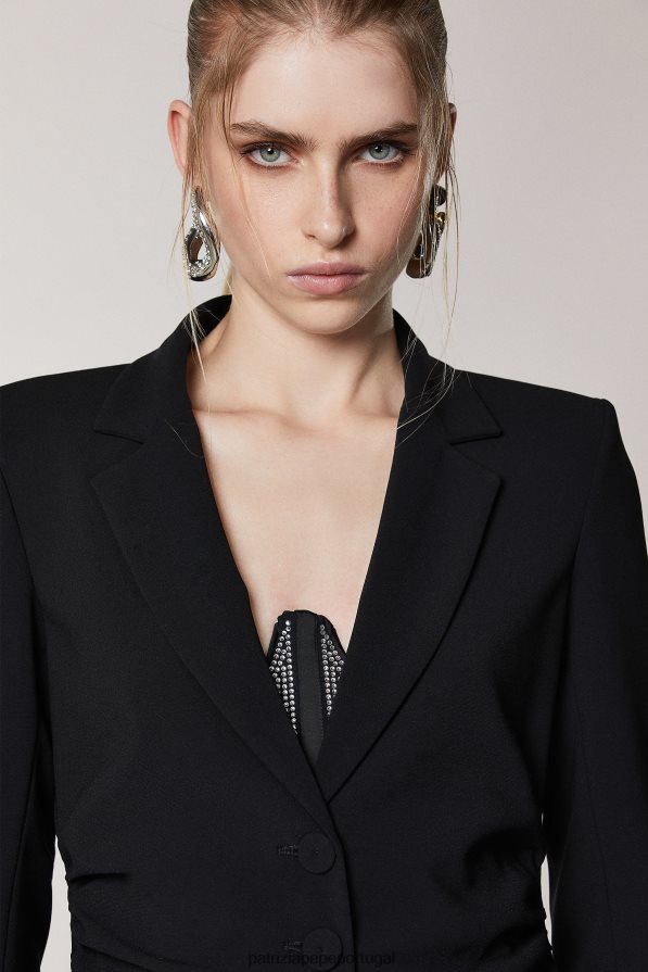Patrizia Pepe mulheres blazer de crepe Nero vestuário TX086V686