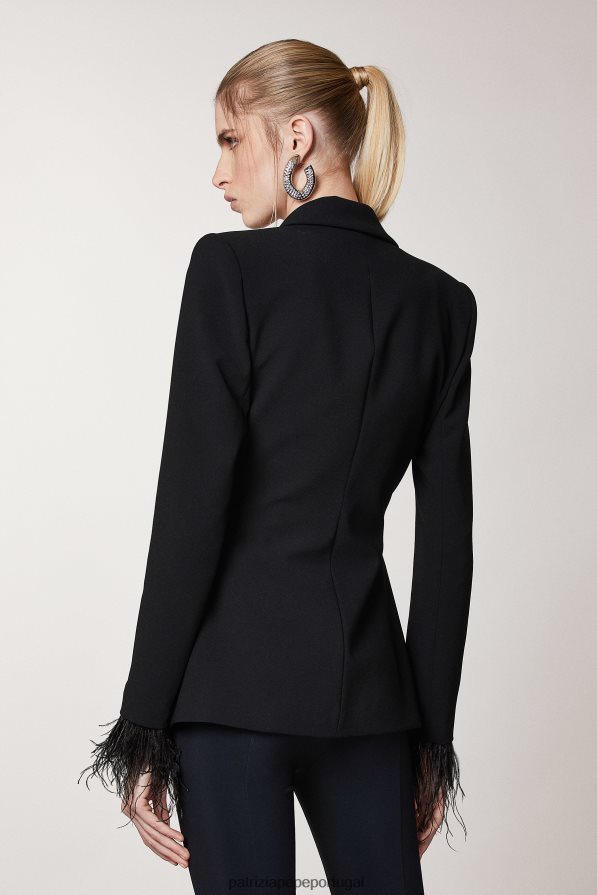 Patrizia Pepe mulheres blazer de crepe Nero vestuário TX086V686