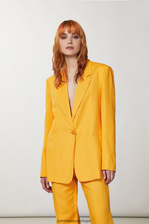 Patrizia Pepe mulheres blazer namorado laranja suculenta vestuário TX086V216
