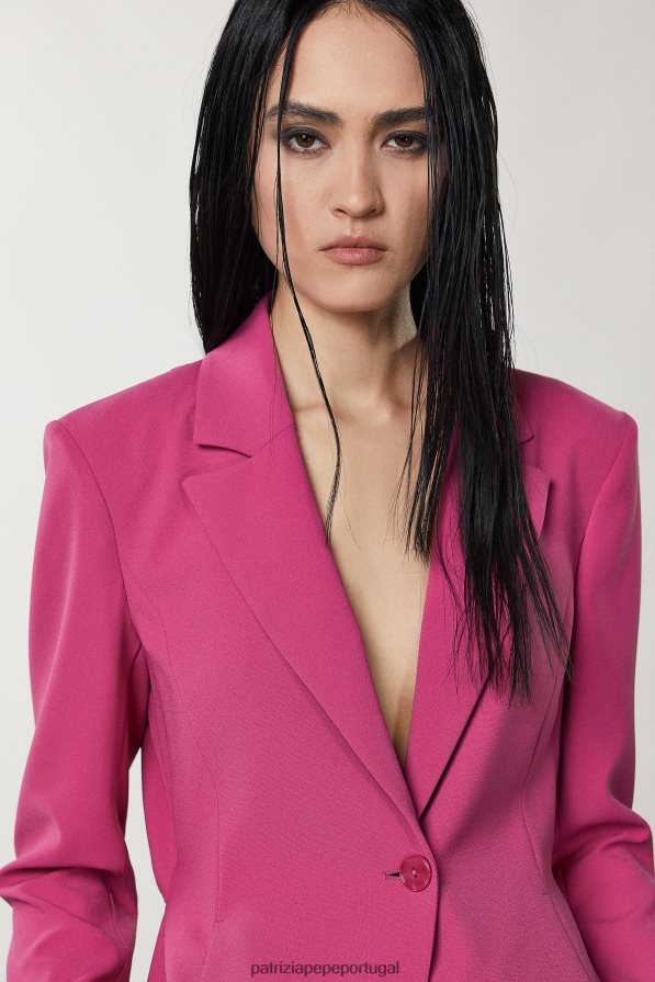 Patrizia Pepe mulheres blazer recortado cerimônia fúcsia vestuário TX086V311