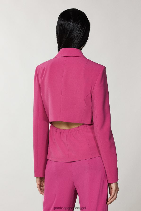 Patrizia Pepe mulheres blazer recortado cerimônia fúcsia vestuário TX086V311
