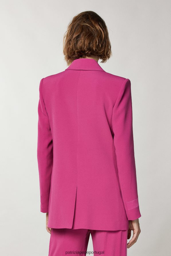Patrizia Pepe mulheres blazer trespassado cerimônia fúcsia vestuário TX086V262
