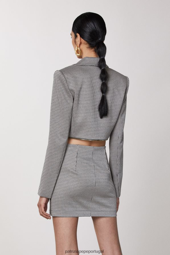 Patrizia Pepe mulheres jaqueta com zíper bege/preto vestuário TX086V483