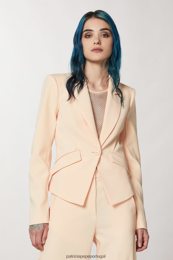 Patrizia Pepe mulheres jaqueta crepe essencial rubor astral vestuário TX086V76