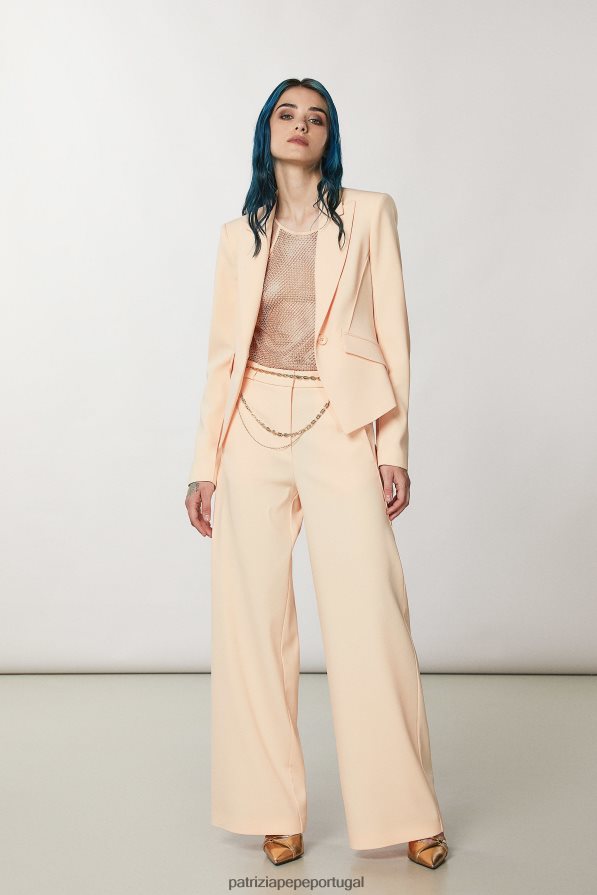 Patrizia Pepe mulheres jaqueta crepe essencial rubor astral vestuário TX086V76