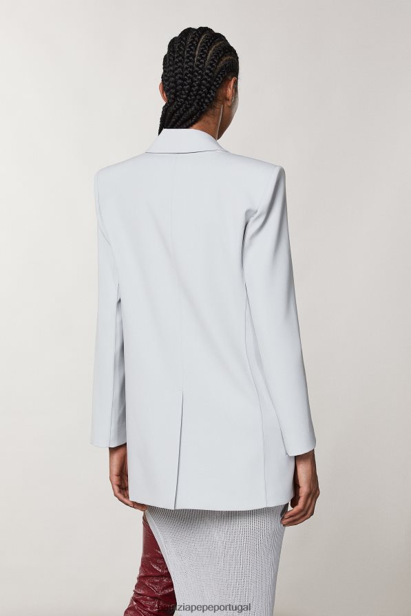 Patrizia Pepe mulheres jaqueta essencial de 1 botão cinza mineral vestuário TX086V127