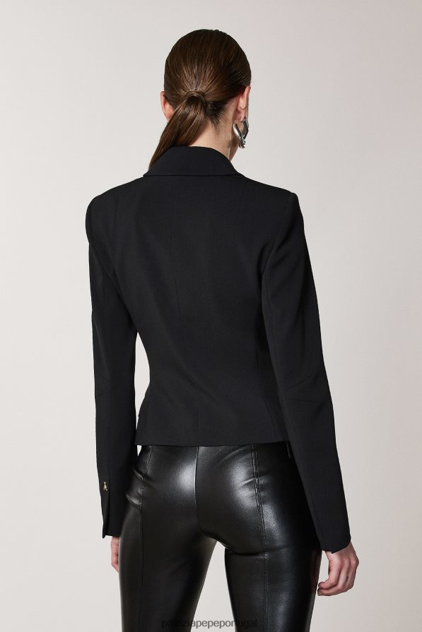 Patrizia Pepe mulheres jaqueta feminina essencial Nero vestuário TX086V546