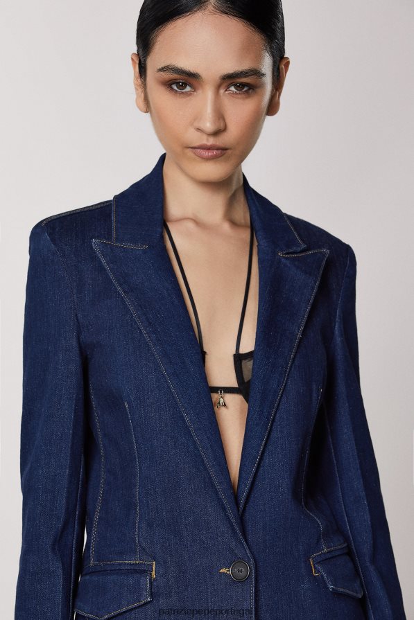 Patrizia Pepe mulheres jaqueta jeans essencial enxaguar jeans azul vestuário TX086V395