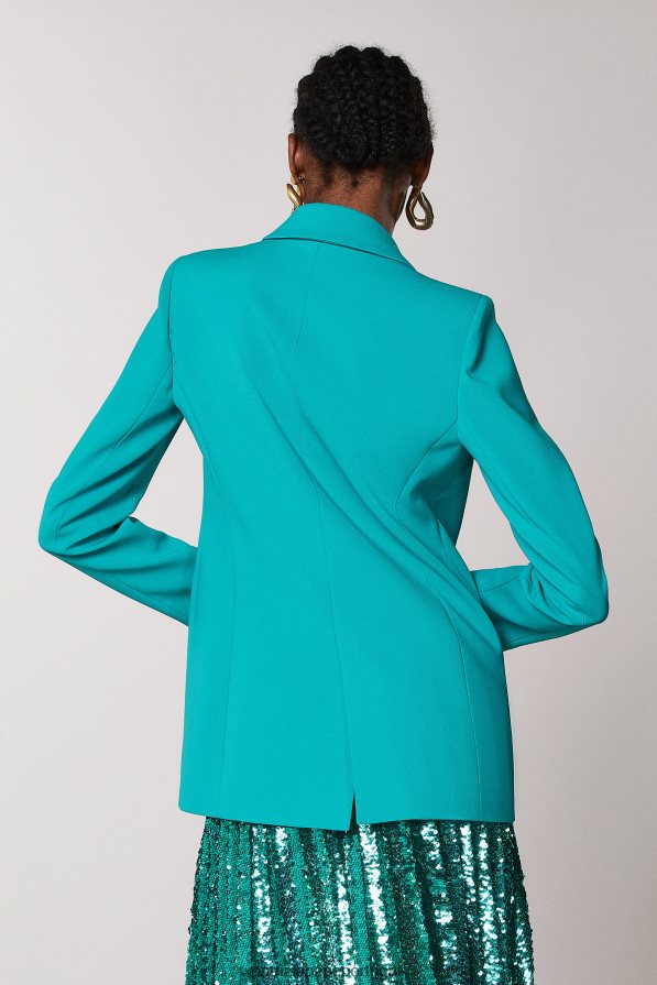 Patrizia Pepe mulheres jaqueta namorado essencial ilusão verde vestuário TX086V408