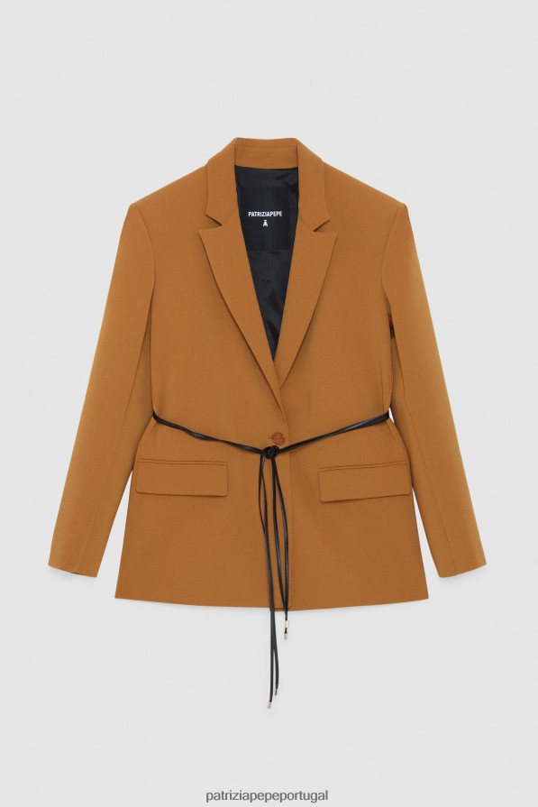 Patrizia Pepe mulheres jaqueta oversized essencial marrom picante vestuário TX086V542