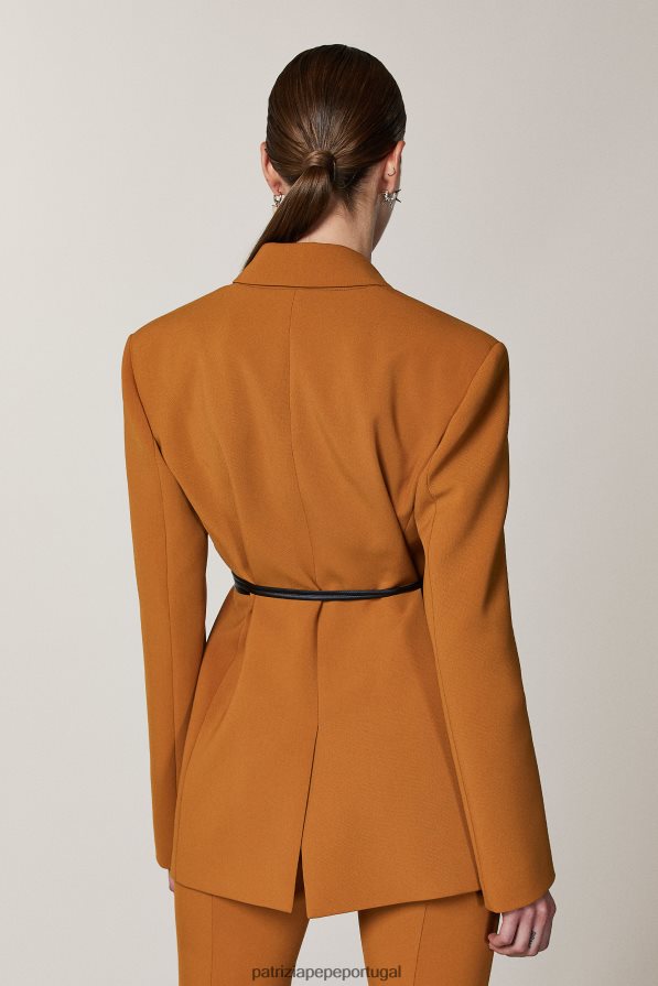 Patrizia Pepe mulheres jaqueta oversized essencial marrom picante vestuário TX086V542