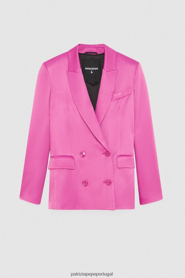 Patrizia Pepe mulheres jaqueta trespassada orquídea roxa vestuário TX086V519