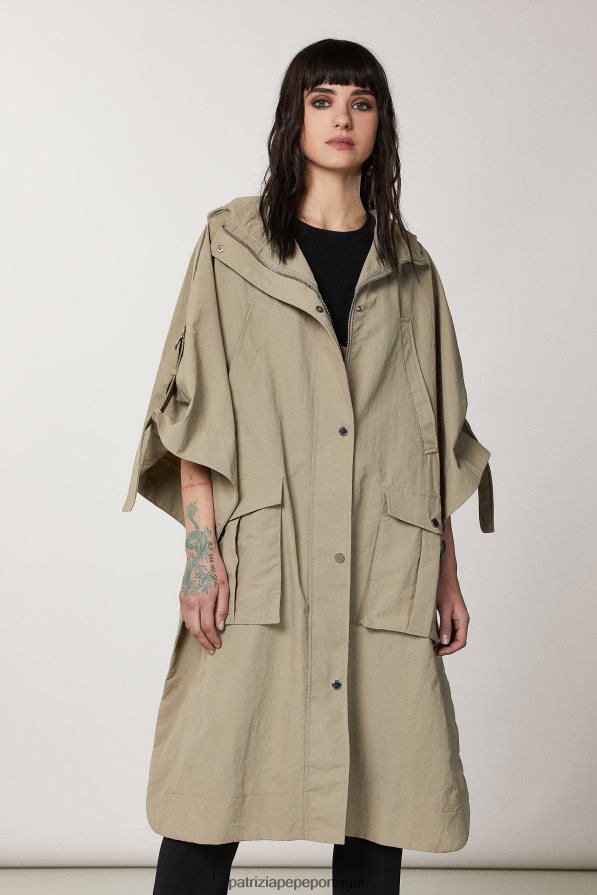 Patrizia Pepe mulheres capa com capuz verde sálvia vestuário TX086V460