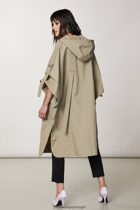 Patrizia Pepe mulheres capa com capuz verde sálvia vestuário TX086V460