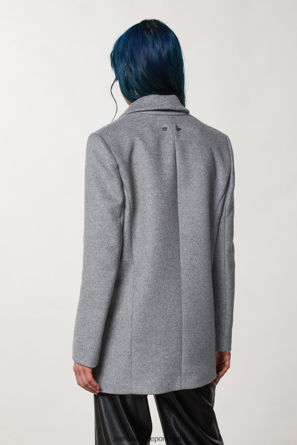 Patrizia Pepe mulheres casaco de mistura de lã grigio chiaro mel. vestuário TX086V172