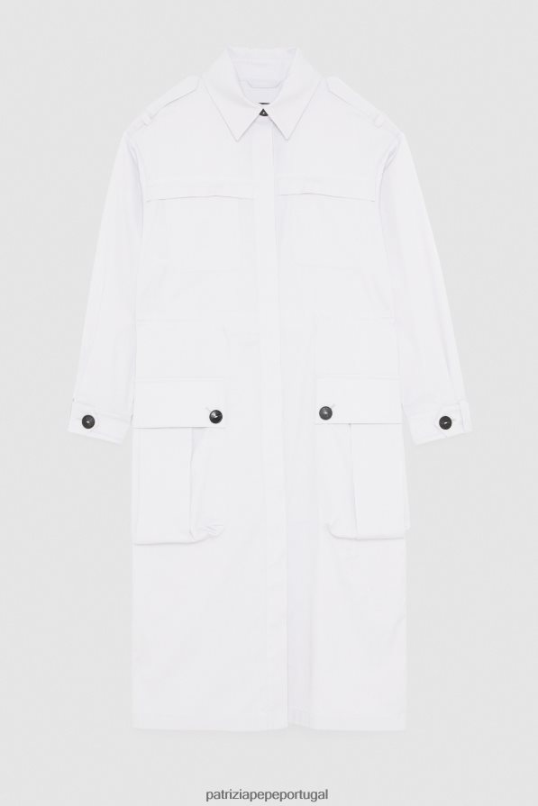 Patrizia Pepe mulheres capa de chuva de manga comprida lilás cinza vestuário TX086V384