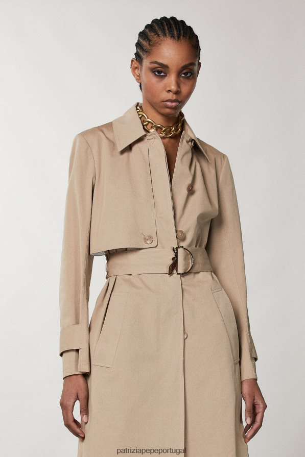 Patrizia Pepe mulheres casaco de algodão bege sonhador vestuário TX086V487