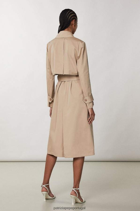 Patrizia Pepe mulheres casaco de algodão bege sonhador vestuário TX086V487