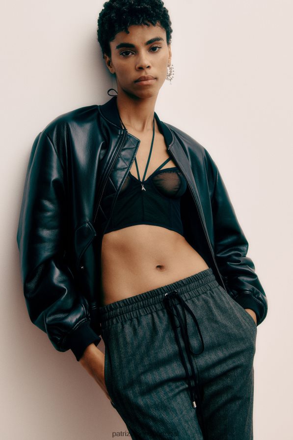 Patrizia Pepe mulheres jaqueta bomber acolchoada Nero vestuário TX086V149