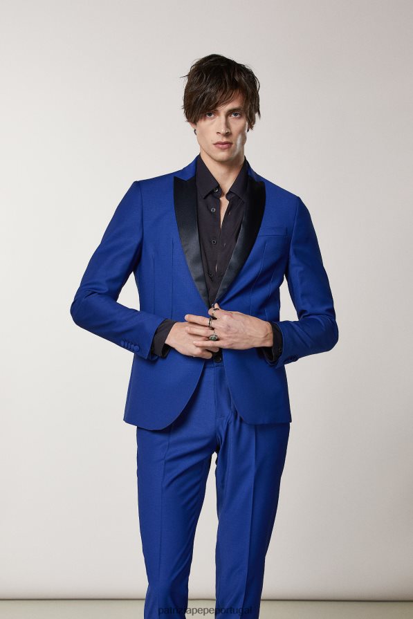 Patrizia Pepe homens jaqueta de smoking tempo de sino/azul vestuário TX086V1021