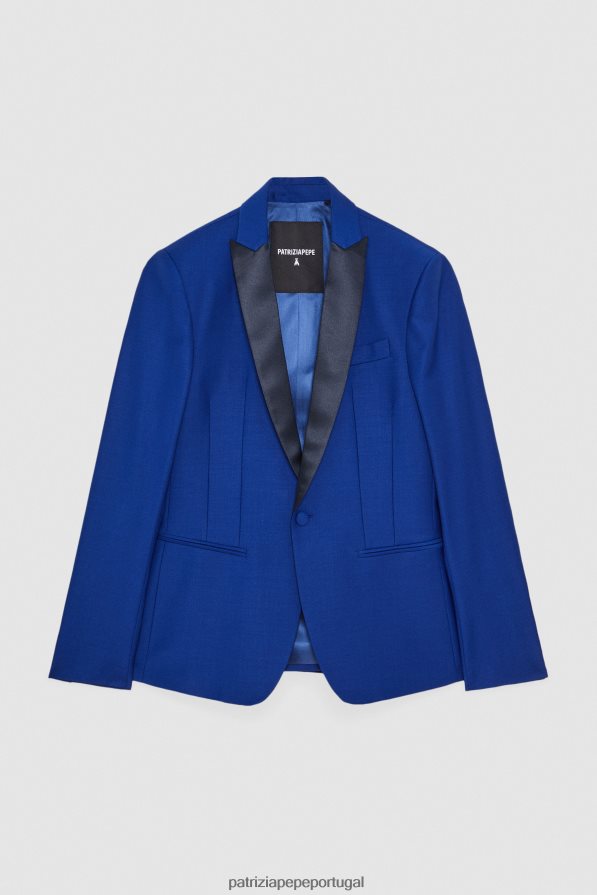 Patrizia Pepe homens jaqueta de smoking tempo de sino/azul vestuário TX086V1021