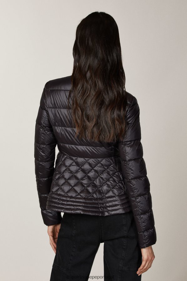 Patrizia Pepe mulheres jaqueta acolchoada natural ultraleve Nero vestuário TX086V683