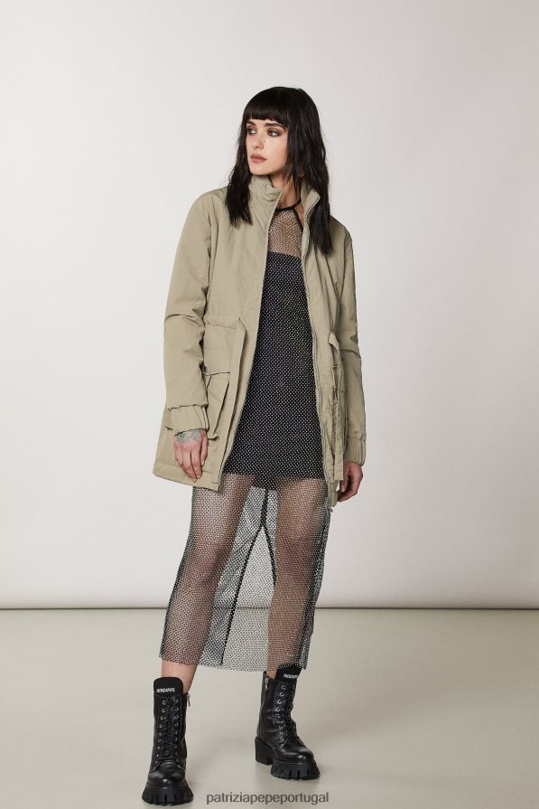 Patrizia Pepe mulheres jaqueta acolchoada verde sálvia vestuário TX086V459