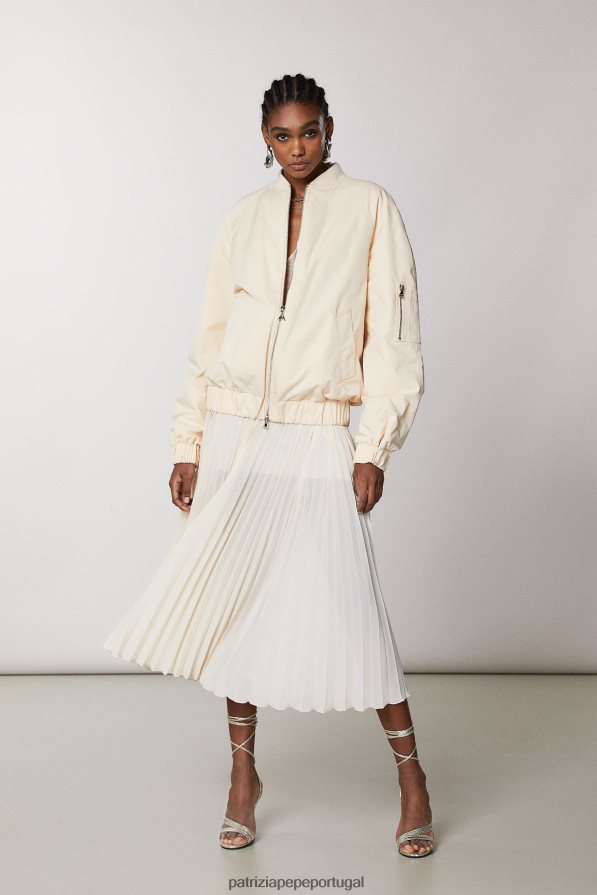 Patrizia Pepe mulheres jaqueta bomber acolchoada oversized bege pálido vestuário TX086V432