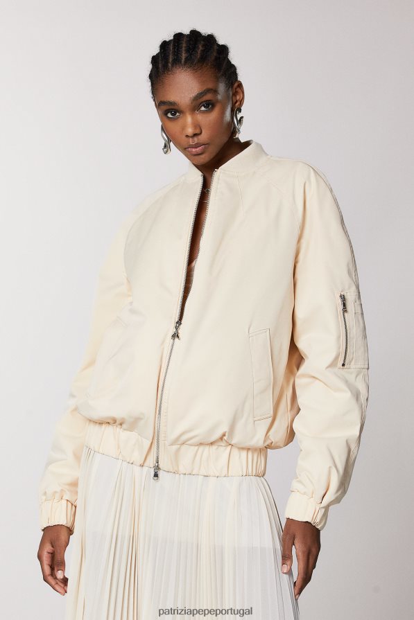 Patrizia Pepe mulheres jaqueta bomber acolchoada oversized bege pálido vestuário TX086V432