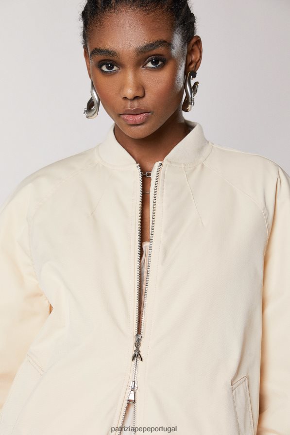 Patrizia Pepe mulheres jaqueta bomber acolchoada oversized bege pálido vestuário TX086V432