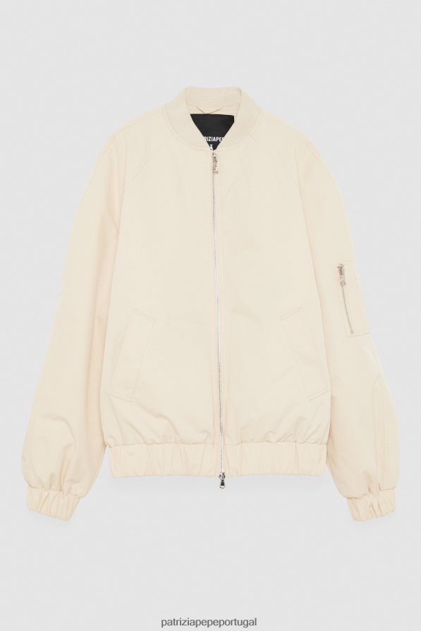 Patrizia Pepe mulheres jaqueta bomber acolchoada oversized bege pálido vestuário TX086V432