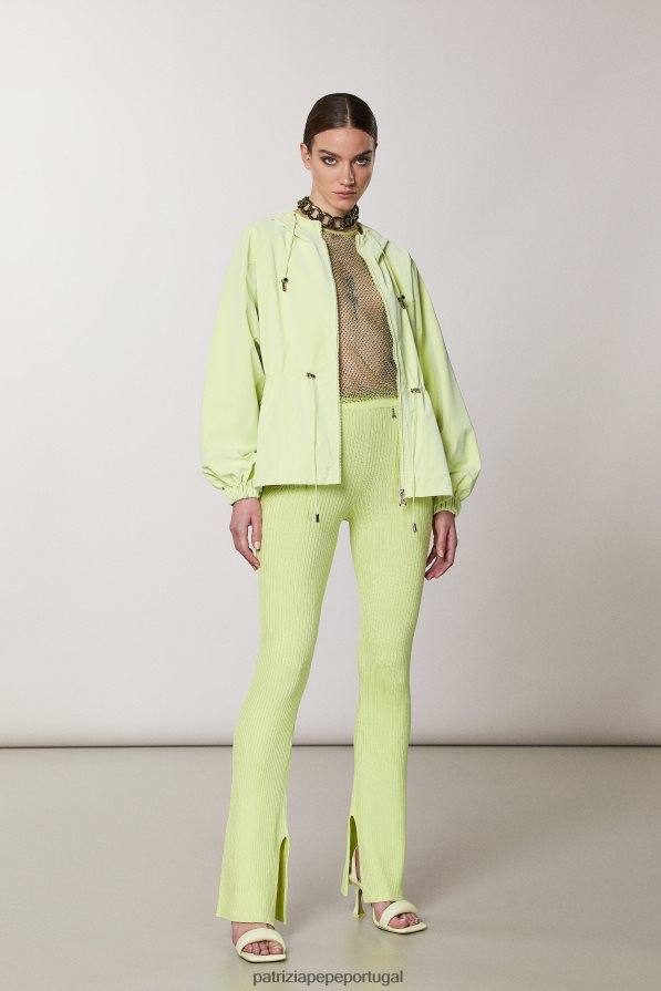 Patrizia Pepe mulheres jaqueta com capuz limão ensolarado vestuário TX086V458