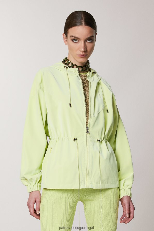 Patrizia Pepe mulheres jaqueta com capuz limão ensolarado vestuário TX086V458