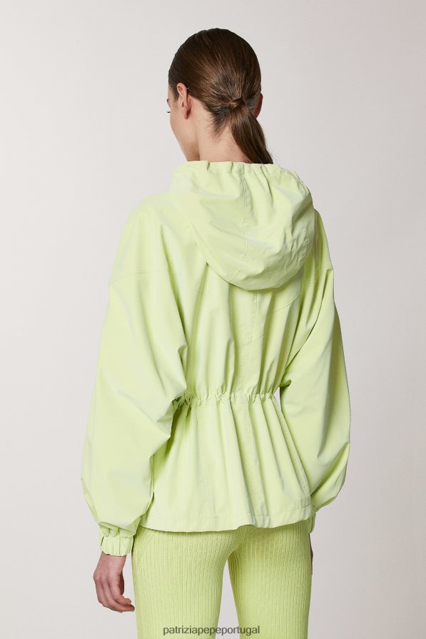 Patrizia Pepe mulheres jaqueta com capuz limão ensolarado vestuário TX086V458