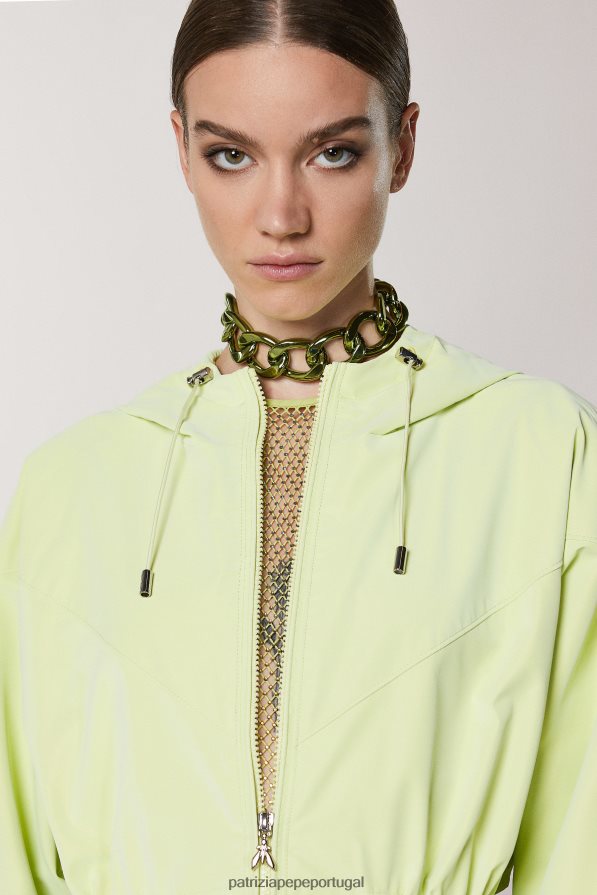 Patrizia Pepe mulheres jaqueta com capuz limão ensolarado vestuário TX086V458