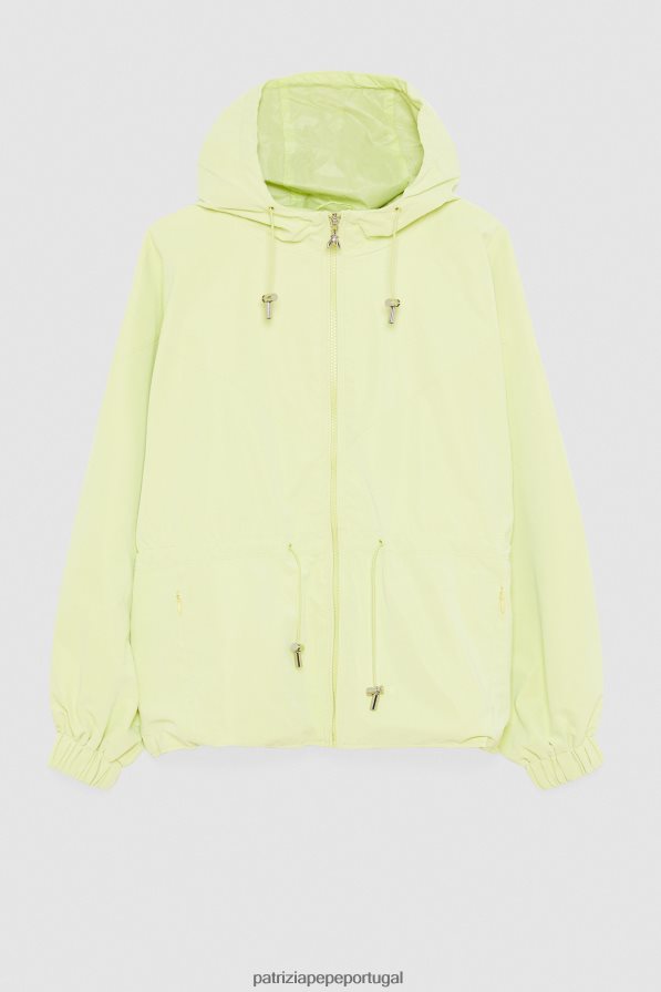 Patrizia Pepe mulheres jaqueta com capuz limão ensolarado vestuário TX086V458