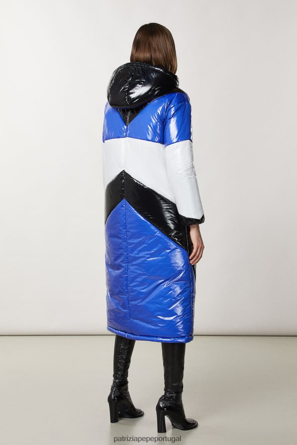 Patrizia Pepe mulheres jaqueta de nylon grande cor do bloco vestuário TX086V49