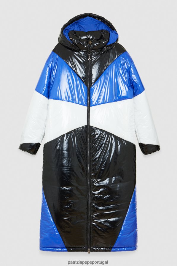 Patrizia Pepe mulheres jaqueta de nylon grande cor do bloco vestuário TX086V49